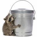 Galvanized Steel Locking Lid Storage Can, 6 Gallon, Heavy Duty Metal Pail for Bird Seed, Dry Pet Food, Charcoal Ash, Rodent Proof, Rust Resistant with Wire Bail Handle