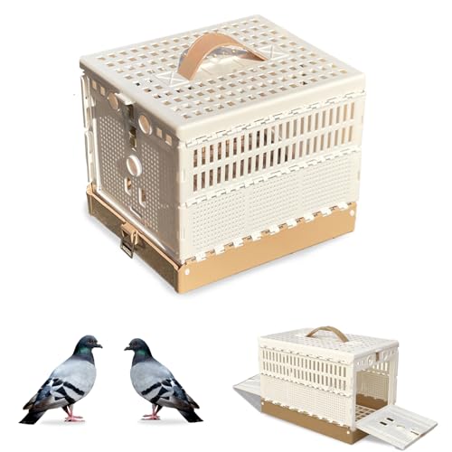 Folding Pigeon Cage Racing Pigeons Travel Cage Pairing Cage Plastic Two Doors Nest Box for Training and Release, Competition(S) - size: S