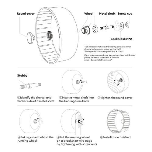 BUCATSTATE Hamster Wheel Silent, 5.5in Exercise Running Whees Quiet Spinner Mouse Wheels for Gerbil Dwarf Syrian Hamster Rat Mice - size: 5.5inch