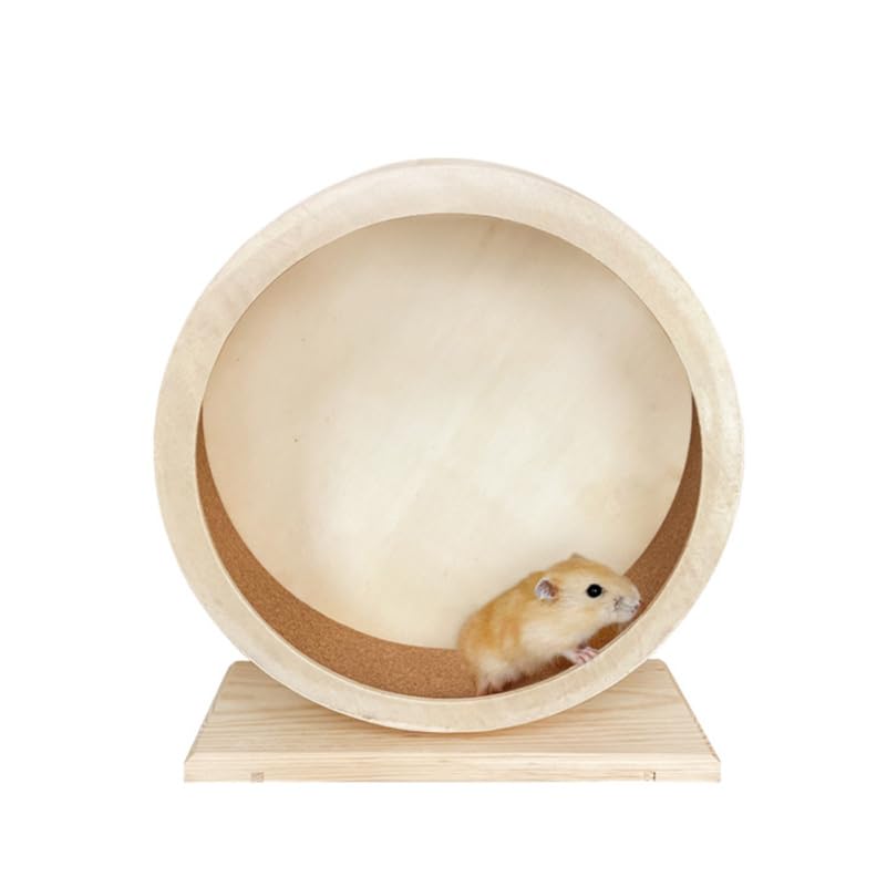 KESYOO Silent Wooden Exercise Wheel Toy for Hamster Hedgehog and Small Pets 12-inch Size for PET Play and Exercise Accessories