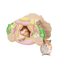 mini&moe Hamster Hideout & Rocker Toy – Hamster Hide with Side Climbing Ramp Small Animal Habitat Cage Accessories & Decor for Sugar Gliders, Dwarf Hamsters Chinchillas & Small Pets