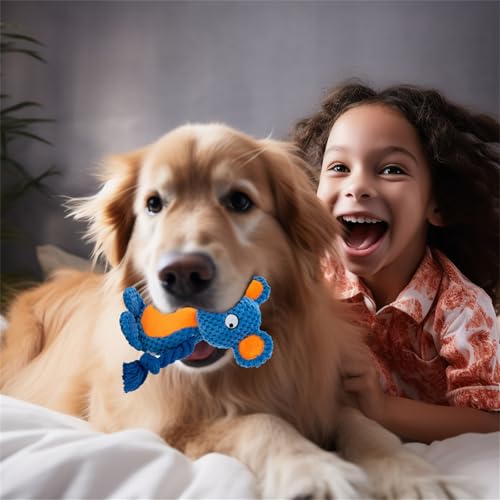 Plush Mouse Squeaky Dog Toy,for Aggressive Chewers | Built-In Squeaker,Natural Cotton Rope Legs,Reinforced Texture For Medium Dogs,Small Breed Teething,Machine Washable - color: mouse