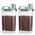 TBMax Small Dog Cat Food Storage Containers 2 Pack, Travel-Friendly Pet Food Container with Spout & Measuring Cup, Portable Pet Feeding Dispenser, Bird Seed Container-Dark Green - color: Dark Green -2Pcs 3Qt