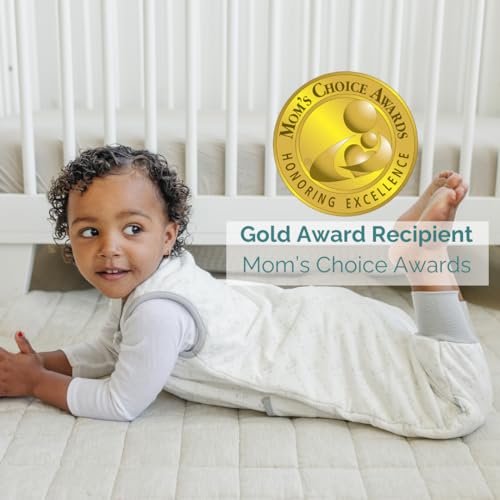 Tealbee Dreamsuit Toddler Sleep Sack with Feet – Walker Sleep Bag with Legs, Rayon made from Bamboo, All Season 1.2 TOG, 2-Way Zipper, 12m-2T - Love Milk - color: (1.2 Tog) Love Milk, size: 12-2T