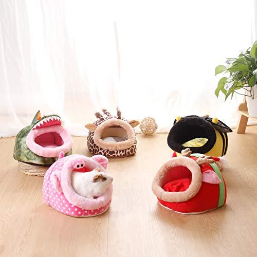 LEFTSTARER Guinea Pig Rat Bed and Hideout for Ferret Hedgehog Sleep and Hide, Hamster Small Pet Animals Supplies Toy Cage Accessories Nest - color: 4.Pig-L