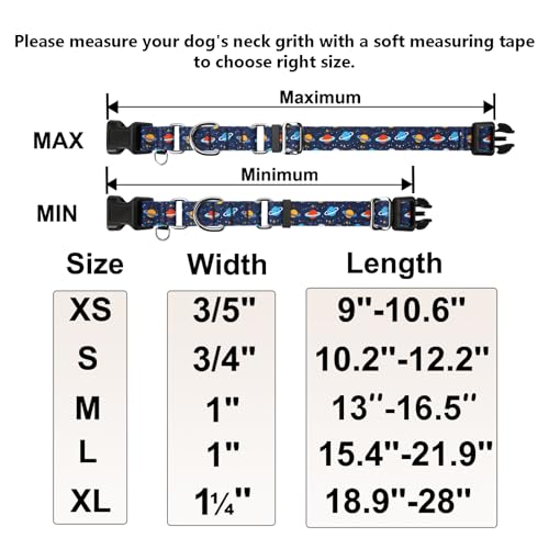 Martingale Dog Collars with Buckle No Slip Training Boy Dog Collar for Medium Dogs (Blue Space, Medium) - color: Blue Space, size: Medium