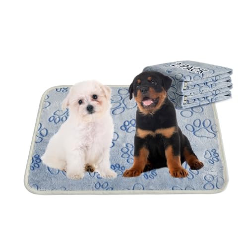 Reusable Puppy Pads, Washable Pee Pads, Leakproof 23"x 36" 2 Pack | High Absorbency Dog Training Pads, Wee Wee Pads With Waterproof Non-Slip Base For Indoor Potty, Crates, Playpen & Senior Dogs - size: 23x36(pack of 2)-Gray