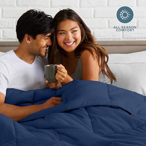 Bare Home Duvet Insert Comforter - King/California King - Goose Down Alternative - Ultra-Soft - Premium 1800 Series - All Season Warmth - Bedding Comforter (King/Cal King, Dark Blue) - color: 04 - Dark Blue, size: King/Cal King