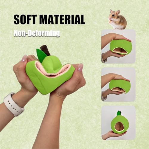 Hamster Hammock Warm Bed,Small Pet House Animals Cage Accessories,Rat Hideout,for Mini Small Animal Mice,Sugar Glider,Chinchilla,Dwraf Hamster(Green) - color: Green