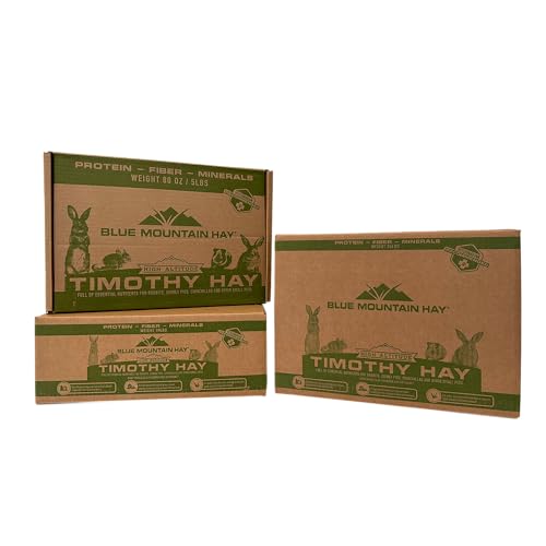 Blue Mountain Hay Timothy Hay Easy Flake Feed for Small Pets, 10lb | Easy Flake Timothy Hay, High Fiber Daily Forage, Soft Leafy Texture, Supports Digestion and Dental Care, Natural Nutrition - size: 10 Pound (Pack of 1)