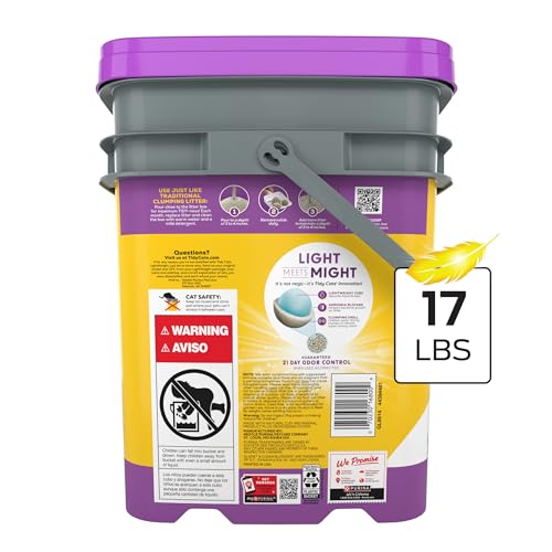 Purina Tidy Cats Light Weight, Low Dust, Clumping, LightWeight Glade Clean Blossoms Multi Cat Litter - 17 lb. Pail - size: 17 Pound (Pack of 1), style: Glade Clean Blossoms