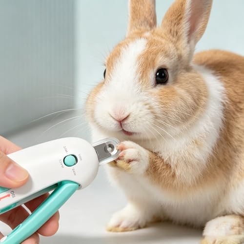 Anti-Splash Pet Nail Clipper with Built-in Hidden Nail File, Adjustable Opening, for Cats, Rabbits, Guinea Pigs, Birds
