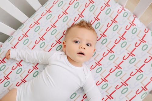 Copper Pearl Premium Fitted Knit Crib Sheet/Toddler Sheet 'Jolly' - color: Jolly