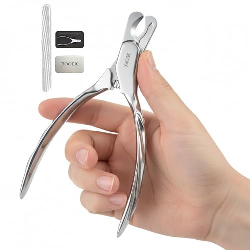 Nail Clippers Set with File for Dogs Cats, Non-Slip Grip | Clipper + File 2-in-1 Set, Stainless Steel Blades, Non-Slip Handle, Iron Storage Box, for Small to Large Pets