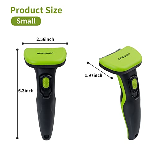 Upgraded Pet Self Cleaning Grooming Brush Curved Deshedding Tool | Reduces Shedding by Up to 95%,Professional Grooming Brush,Curved Blade,Small Pets,Green S - size: Small