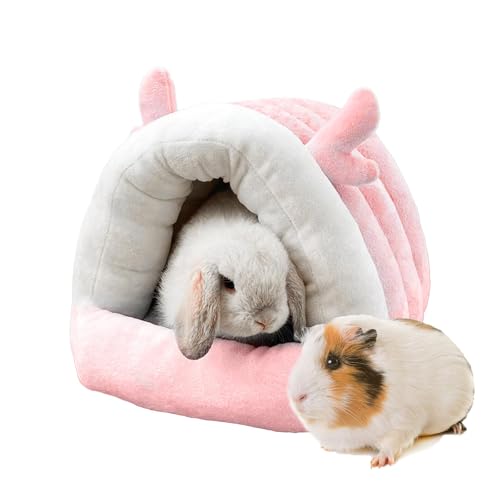 Guinea Pig Hideout, Warm Bed for Guinea Pig,Rabbits, Chinchillas, Guinea Pig Bed, Cozy Small Animal Winter Shelter (Pink, Large) - color: Pink, size: Large