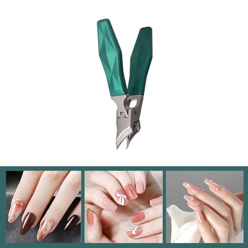 Angled Nail Clippers Green Eagle Beak Oblique Slanted Curved Thick Professional Nail Clippers for Women Adult Men Ingrown - style: Modern