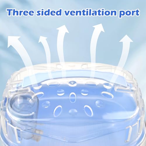 Hamster Carrier Cage with Water Bottle,Portable Hamsters Travel Cage Plastic Guinea Pig Carrying Cases Small Animal Carry Cage for Dwarf Hamsters Chinchillas Hedgehog Mouse(Blue) - color: 【Blue】
