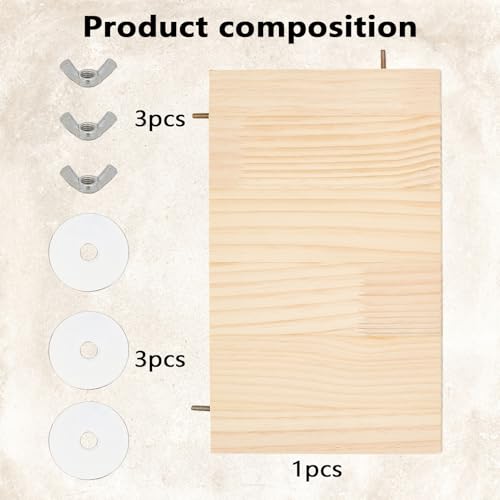 NICENEEDED Bird Perch Stand Platform, Natural Wooden Small Animals Cage Accessories, Rectangle Stand Perch Shelf for Conure Chinchilla Parakeet Budgie Cockatiel (20 x 33cm)