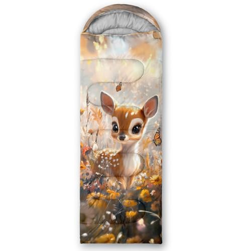 Camping Sleeping Bags Warm & Cool Weather Waterproof Backpacking Sleeping Bag All Seasons Camping, for Adult Kids Boy Girls Camping Gear Equipment, Traveling - color: G-Deer1