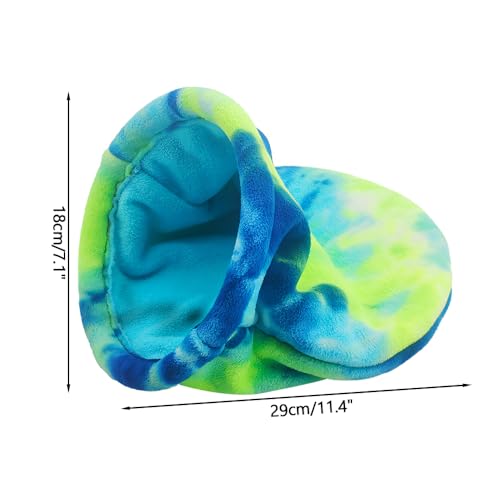 MiOYOOW Hamster Sleeping Bag, Fleece Guinea Pig Bed Soft Small Animal Warm Hideout for Hamsters Guinea Pigs Ferrets - color: blue green