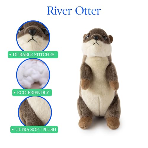 The Petting Zoo River Otter Stuffed Animal Plushie, Gifts for Kids, Wild Onez Babiez Wildlife Animals, River Otter Plush Toy 6 Inches - color: River Otter