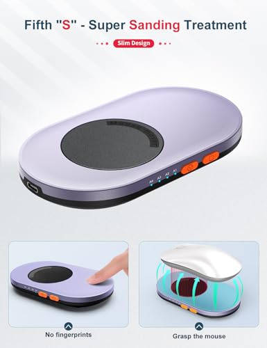 Mechanical Mouse Jiggler, Ultra-Slim Mouse Mover, with Adjustable Running Timer, Driver-Free Mouse Wiggler Shaker Silently（Light Purple） - color: Light Purple