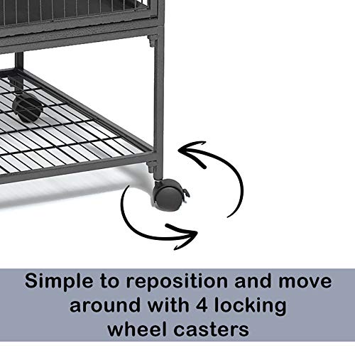 Critter Nation by MidWest Homes for Pets Double Unit Small Animal Cage, Habitat for Rats, Chinchillas, Ferrets, Sugar Gliders, Tool-Free Assembly, with Full-Width Doors, Shelves & Removable Base Pans - color: Black: 1/2 Inch Wire Spacing: Critter Nation,