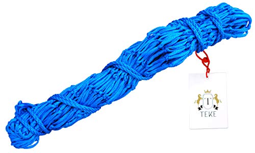 T TEKE 2 pcs Classic Slow hay Feeder hay nets, 40" Length with 2" Holes, Horse Supplies hay Bags for Horses, Goat Feed - color: Blue, size: pack of 2 pcs