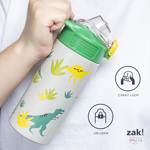 Zak Designs Super Mario Movie Sage 19oz Leak-Proof Straw Kids Water Bottle | BPA Free, Insulated Stainless Steel, Cupholder Friendly, Dishwasher Safe, Lid Lock, Handle, For School, Home, Travel, Outdoor - color: Mario Movie 2