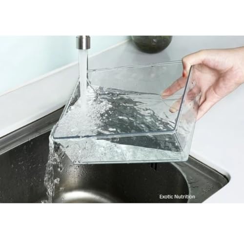 Exotic Nutrition Acrylic Sand Bath House - Fun & Unique Cage Accessory for Hamsters, Gerbils, Chinchillas, and Degus (Corner) - size: Corner
