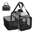 PETUX Expandable Airline-Approved Pet Carrier for Small Cats up to 10 lb | Top-Side Expandable, TSA‑Friendly, Underseat, Soft Travel Bag with Breathable Mesh and Safety Buckle, 17 x 11 x 9.5 in, Grey