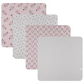 Disney Baby 4-Pack Receiving Blankets — 100% Cotton Flannel, 28" x 28" — Available in Mickey, Minnie, Pooh, Stitch or Angel — Soft Swaddle, Burp & Stroller Blankets — Gift-Ready with Ribbon Bow - color: Minnie Mouse Bows