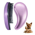 Small Dog Brush, Skin-friendly Soft Bristles (Electroplating Purple) - color: Electroplating Purple