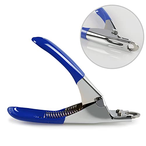 Dog Cat Pets Nail Clippers, Professional Pets Claw Trimmer with Free Nail File, Sharp Stainless Steel Blade, Sturdy Non Slip Handles - for Safe, Professional at Home Grooming - color: Blue
