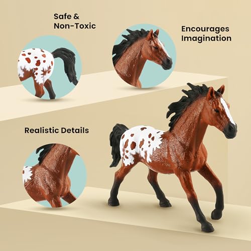 Zippytots 6PCS Farm Animal Toys for Kids 3-5 Realistic Plastic Farm Animal Figurines Educational Learning Toy for Toddlers Boys Girls Kids Farm Toys - style: 6-PC Farm Animal Figures Set