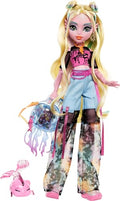 Monster High Lagoona Blue Doll in Mesh Tee and Cargo Pants, Includes Pet Fish Neptuna and Accessories Like a Backpack, Snack and Notebook - style: Lagoona Blue