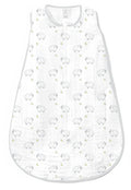 SwaddleDesigns Muslin zzZipMe Sleeping Sack, for Baby Boy and Girl, Wearable Blanket with 2-Way Zipper - color: Sterling Lambs, size: Medium (6-12 Month)