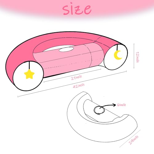 Cat Tunnel, Large Indoor Durable Collapsible Interactive Cat Tube with Peek-A-Boo Hole, Hanging Toys, and Crinkly Paper Lining - Cute Tunnel for Cats, Kittens, Puppies & Rabbits, Pink - color: PINK