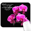 9.5x7.9 Inch Office/Gaming Mouse Pad, Create in Me a Clean Heart Christian Bible Verse Scripture, Vibrant Pink Orchids with Inspirational Quote Cute Anti-Slip Mat for Desk - color: Colorful Pattern Art11