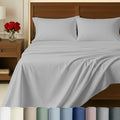 California Design Den 100% Egyptian Cotton Queen Size Sheets, Light Grey | Backed by Good Housekeeping Seal, Light & Airy Soft Sateen, 16" Deep Pocket, All-Around Elastic, Durable, Easy Care 4pc Set - color: Light Grey, size: Queen