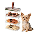 Portable Dog Treat Container,Dog Treat Jar,Travel Dog Food Container | Small Animal Food Container,Portable with Lanyard for Outdoor Walking,Camping,Travel,Easy To Carry
