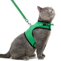 PUPTECK Soft Mesh Cat Vest Harness and Leash Set Puppy Padded Pet Harnesses Escape Proof for Cats Small Dogs Rabbits Bunny - color: Deep Green, size: L(NECK 8.5"-10.5", CHEST 12.5"-15", 6-10 lbs)