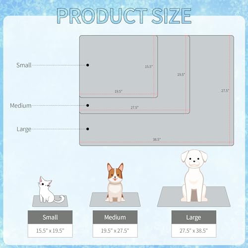 Summer Pet Cooling Mat - Cat Dog Cushion Pad Sleeping Cool Sharks Comfortable Soft for Pets Kids and Adults (Grey Shark, S) - color: Grey Shark, size: S: 15.5'' x 19.5''