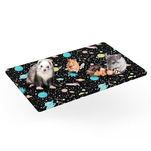 YKD Ferret Cage Liners for Ferret Nation & Critter Nation Cages | Waterproof Chinchilla Cage Accessories, Washable Bedding, for Ferrets, Chinchillas, Rats (Black, Bottom Pan Liner) - size: Bottom Pan Liner