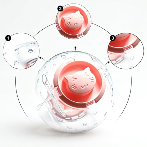 Hamster Exercise Ball, 7 Inch Running Wheel for Dwarf Hamsters to Reduce Boredom and Increase Activity-Pink