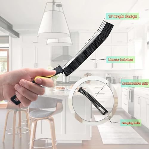 Crevice Cleaning Brush, Multifunctional Cleaning Brush Tool | Bathroom Gap Brush,Grout Brush, Cleaning Tools for Toilet, Bathrooms, Kitchens, Bathtub, Faucets, Sink, Windows，6pcs