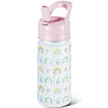 14 Oz Kids Water Bottle, Stainless Steel Water Bottle with Straws, Leak-Proof, BPA-Free, Insulated Water Bottles for School Boys & Girls|White Rainbow - color: White cartoon rainbow