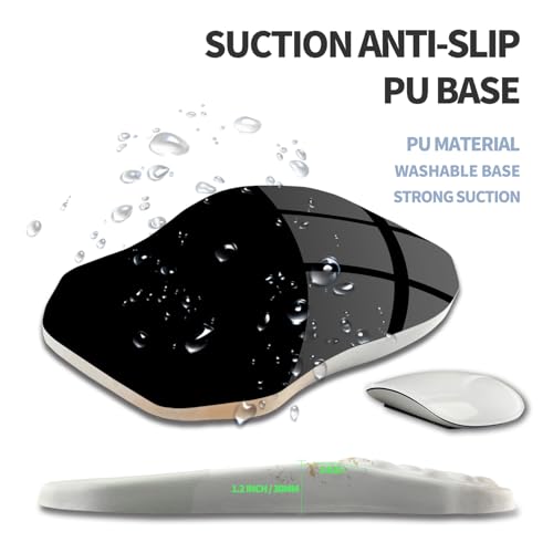 Ergonomic Raised Mouse Pad Wrist Support with Bilateral Slope Memory Foam Mousepad for Wrist Rest and Carpal Tunnel Pain Relief 11.8x7.9〃 Green Leaf - color: Green Leaf