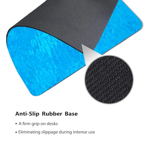 Ocean Dolphin Swimming Mouse Pad, Blue Ocean Water Desk Mat | 9.5"x 7.9", Cute Smooth & Anti-Slip Mousepad - color: Colorful Design Wknoon-Art 28